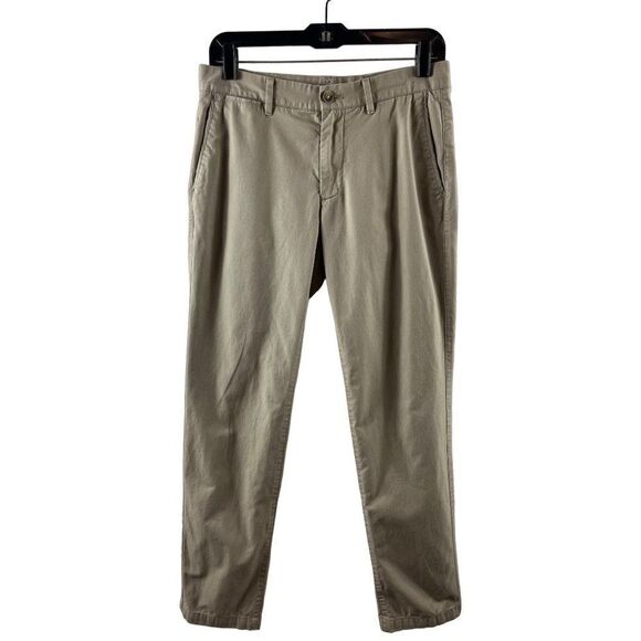 Bonobos Slim Fit Khaki Chino Flat Front Pants Size 30x30 (ACT 31x28.75) Workwear - Picture 1 of 12